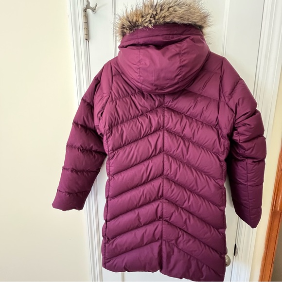 Marmot 700 Down Fill Fur Hooded Winter Coat Puffer Parka Long Girls XL/TG Warm - Picture 7 of 17
